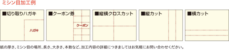 ミシン目加工例